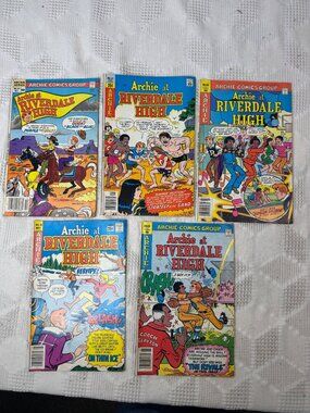 Archie at Riverdale High Comic Lot Of 5 Issues No 53 57 63 64 93 Vintage Comics